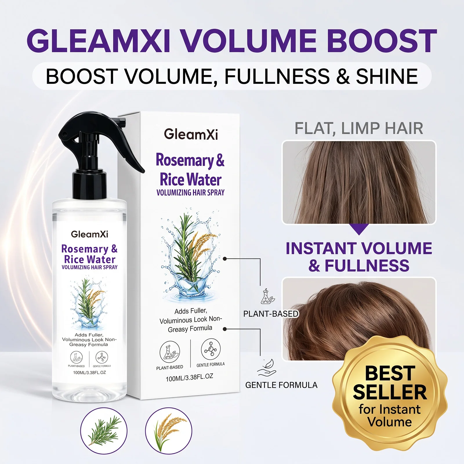 Hair Care With Rice Water - Rosemary Rice Water Hair Mist Nourishing