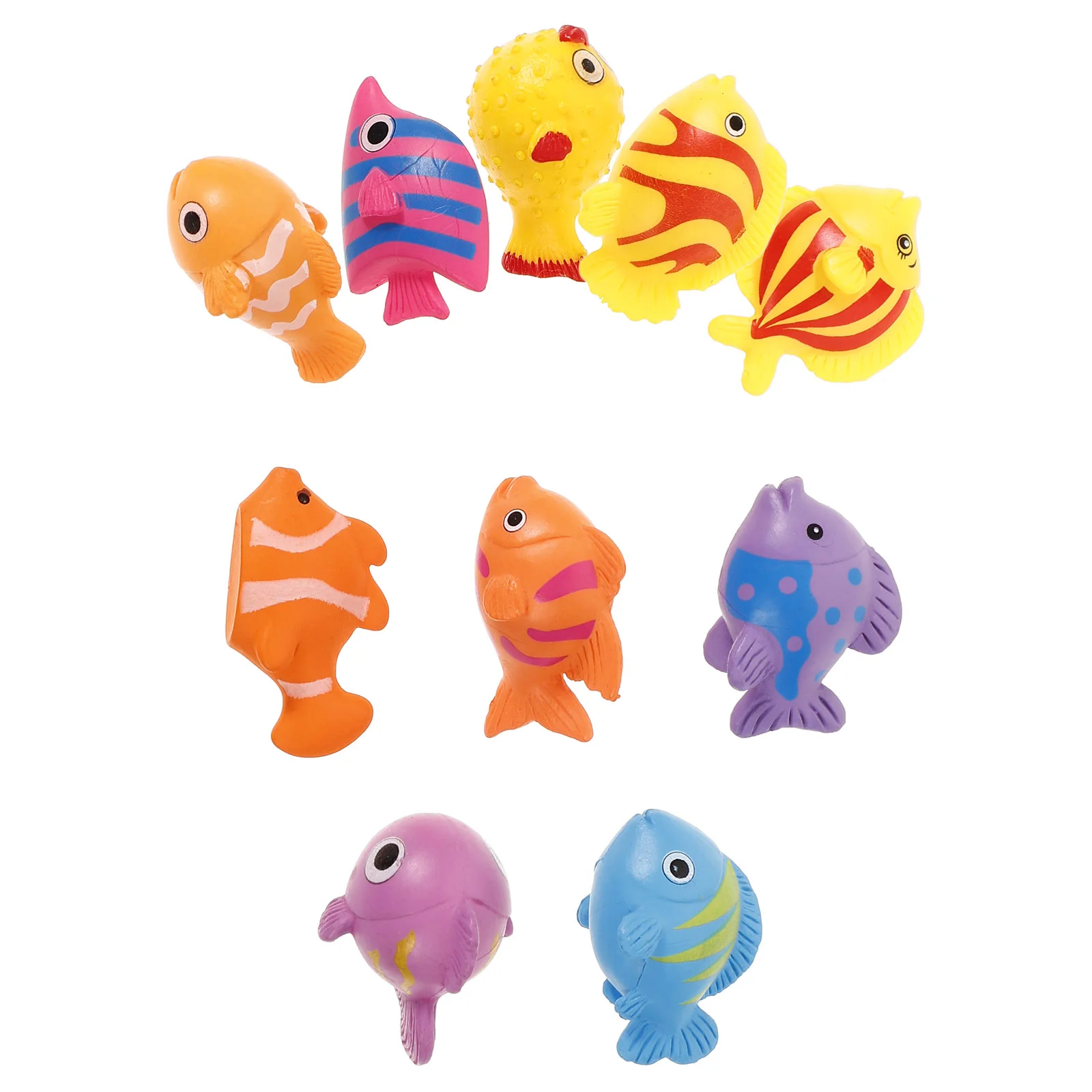 10 Pcs Sea Animals Toys Micro Fairy Garden Dollhouse Decor Mini Fish Model Sculpture