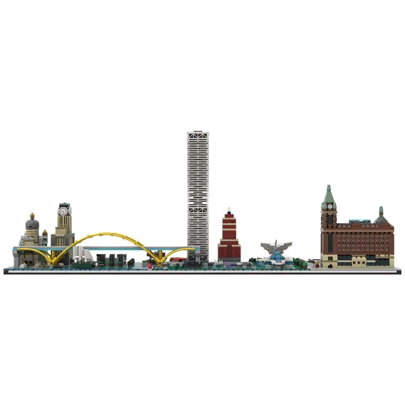 Fantasy City Milwaukee Skyline Model MOC Classic Architecture Building Blocks DIY Assemble Bricks Display Toys Kid Xmas Gifts