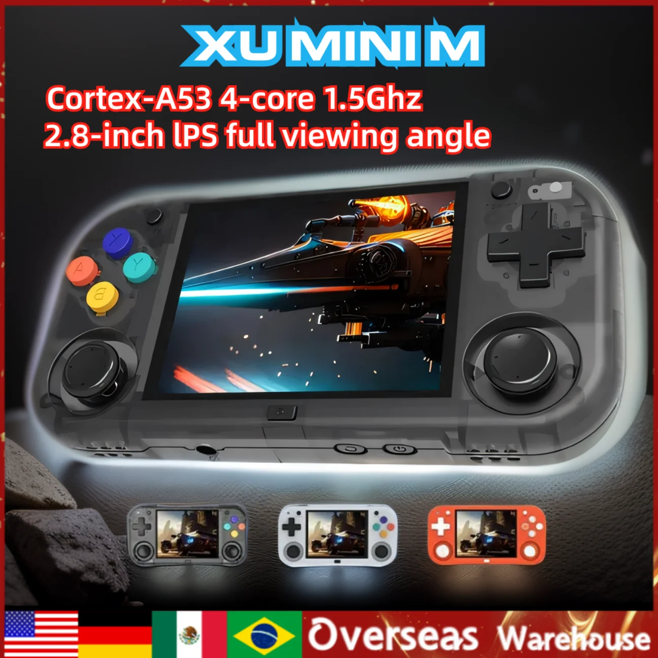 

XU MINI M Handheld Game Console 2.8'' Screen Linux OS MINI Retro Simulator Video Player Portable Console Children Gifts xumini m