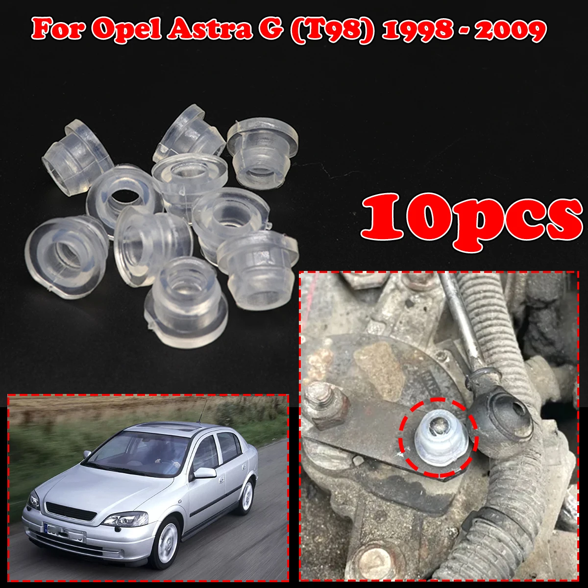 

10X Gear Shift Cable Bushing For Opel Astra G T98 1998-2009 Gearbox Pull Head Lever Line Rubber Sleeve Transfer Case Retainer