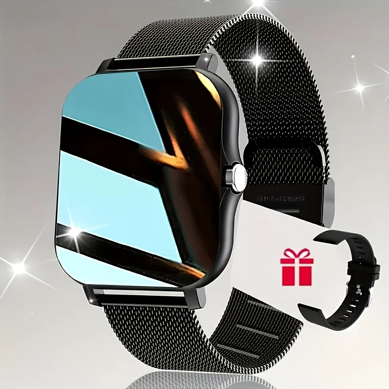 Smartwatch,.65 cm HD Display, Sports Modes, Wireless Calling, Golden Watch, USB Rechargeable