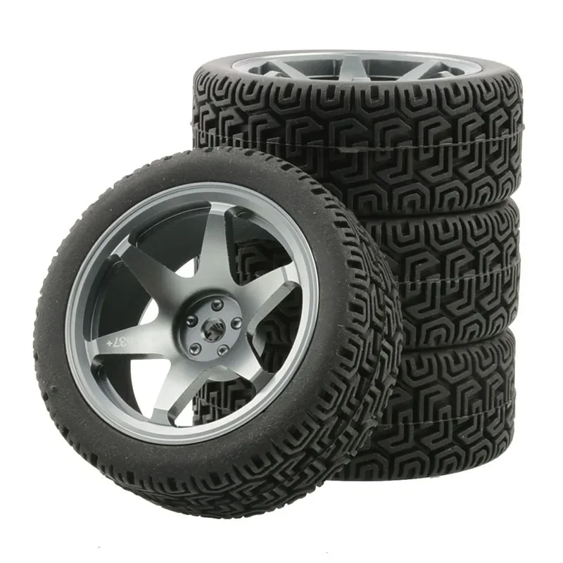 4 Stücke Racing Reifen Reifen Metall Felge 4 Stücke Für RC 1/10 On-Road Auto HSP 94123/94103/94122 D4/D3 FW06 WL144001 MJX16207