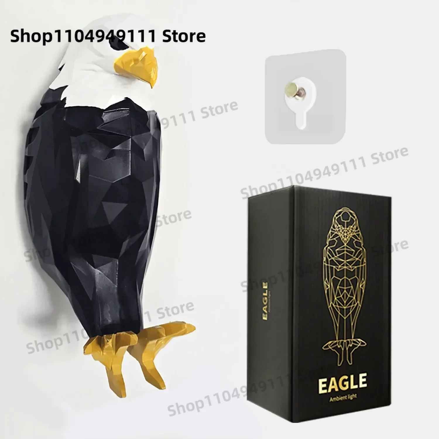 

New Bald Eagle Wall Light, Wall Mounted Eagle Lamp for Bedroom, Living Room, Hallway, Battery Operated Eagle Light