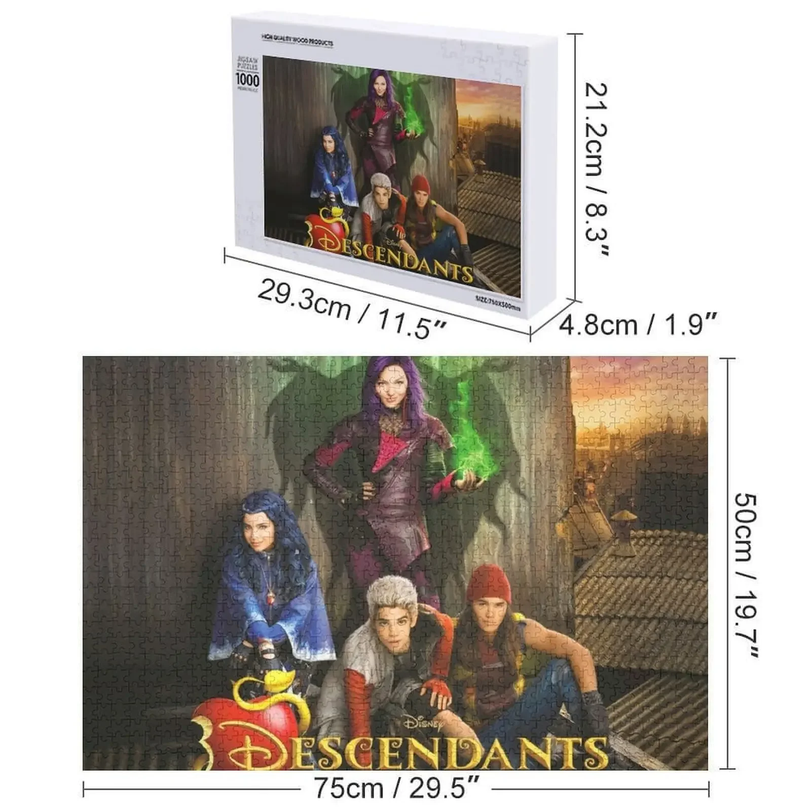 Descendants TV Show Jigsaw Puzzle Custom Personalized For Kids Woods For Adults Puzzle