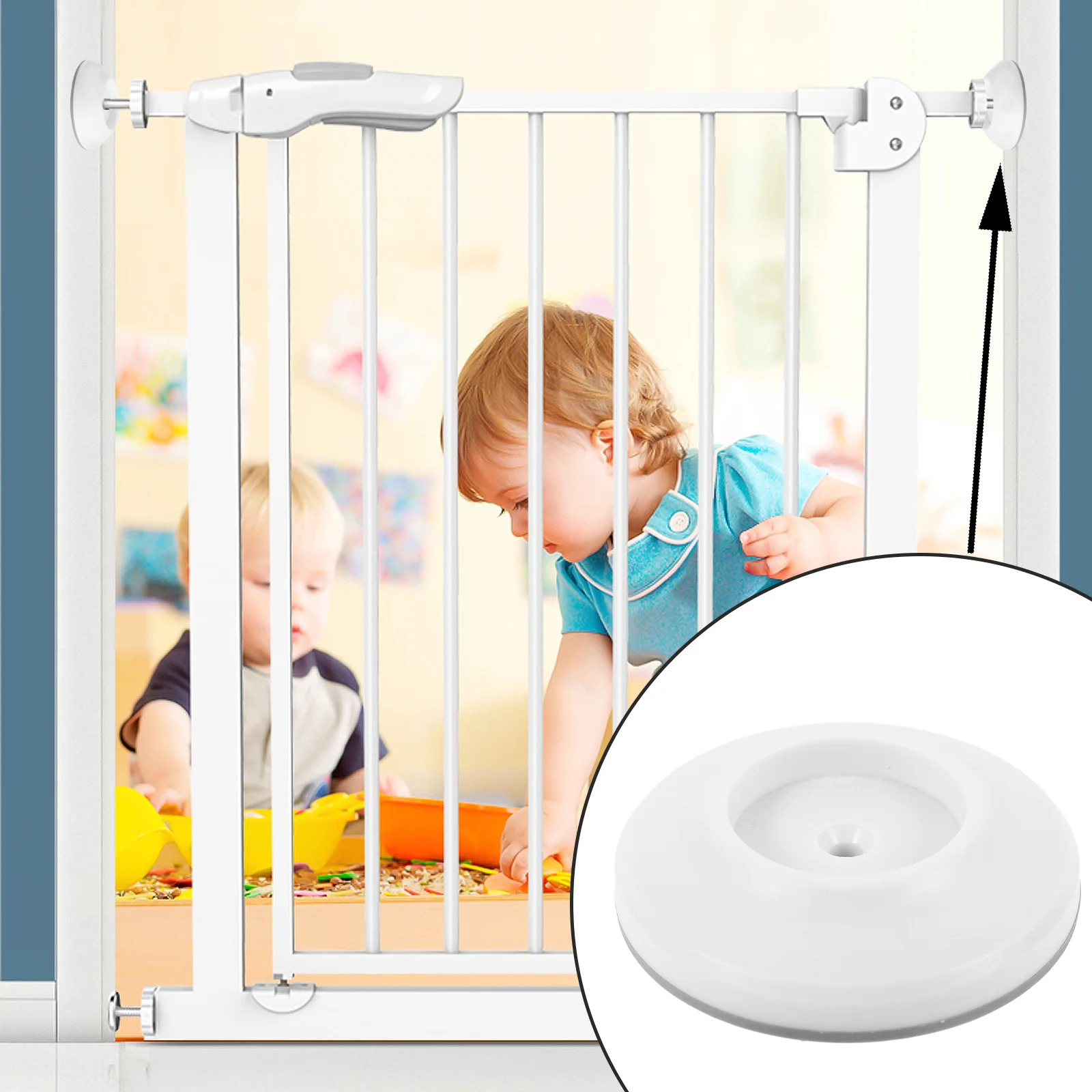

Household Safety Gate Wall Protector for Baby Stair Gate Protection Plastic Wall Bumpers Guards Pads Baby Door Part