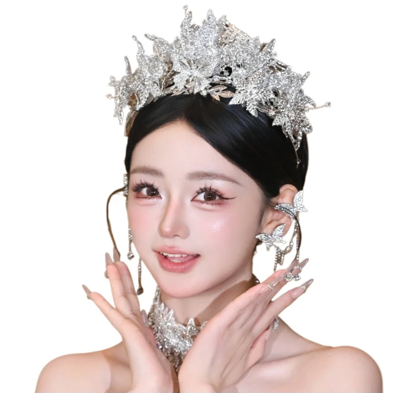 luxury-double-layer-bridal-crown-butterfly-crown-headdress-hair-accessories-european-american-and-korean-flash-diamond-princess