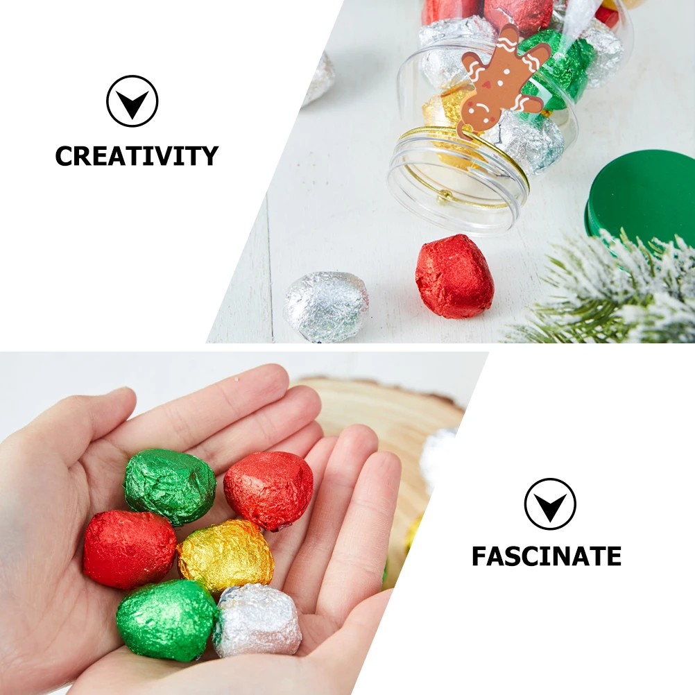 

100 Pcs Wrappers Food Grade Aluminum Foil Chocolate Pack Paper Bright Color DIY Crafts Home Party Use Wrapping Sheets