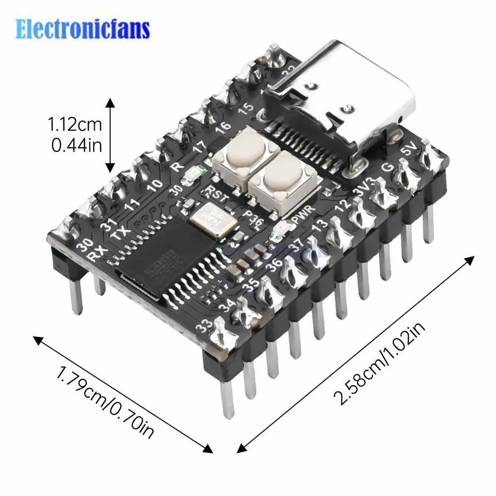 CH552T Core Board Development Board CH552 51 Minimum System Board TYPE-C Interface