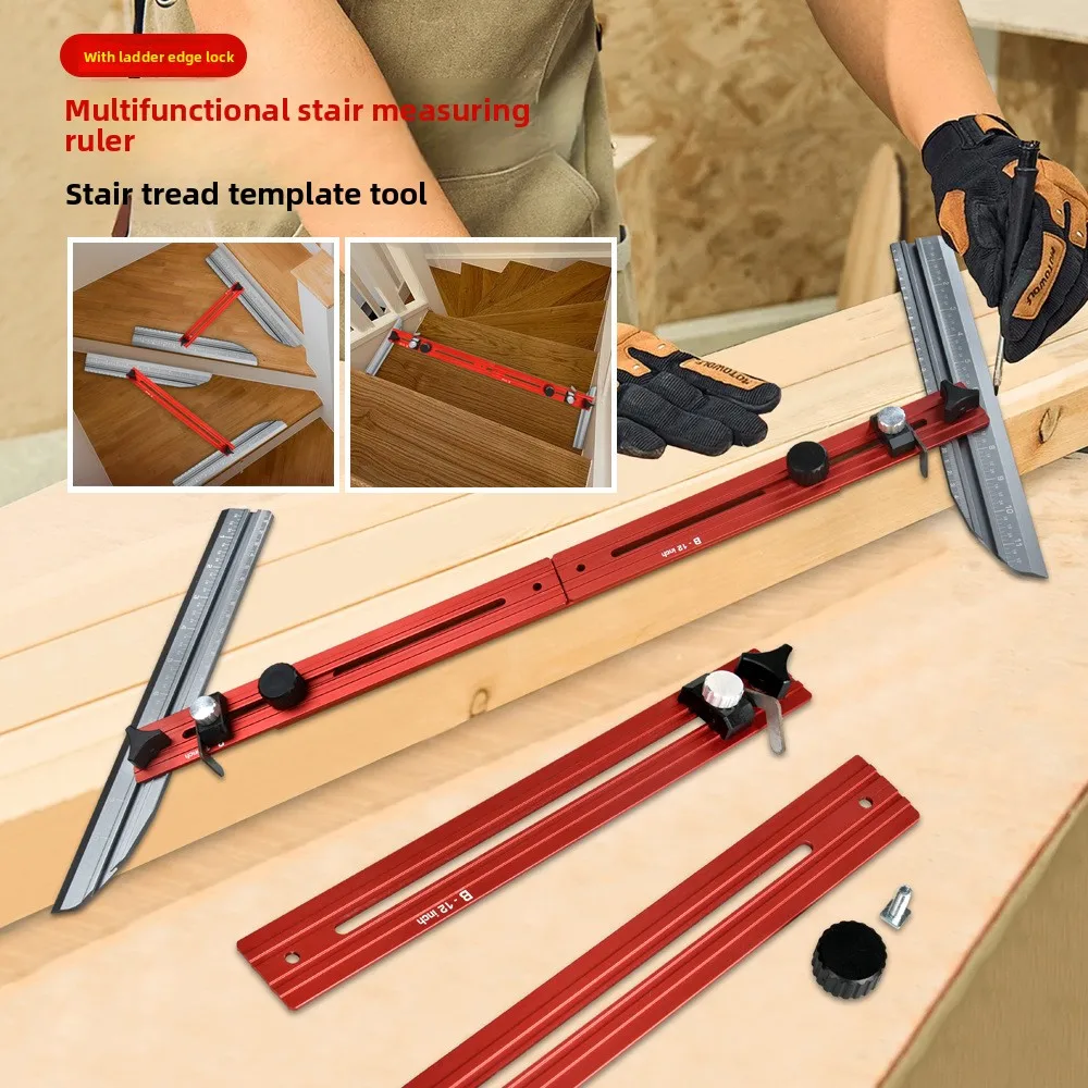 

Aluminum alloy stair ruler Stair measuring ruler decoration tool Stair tool Tread Gauge