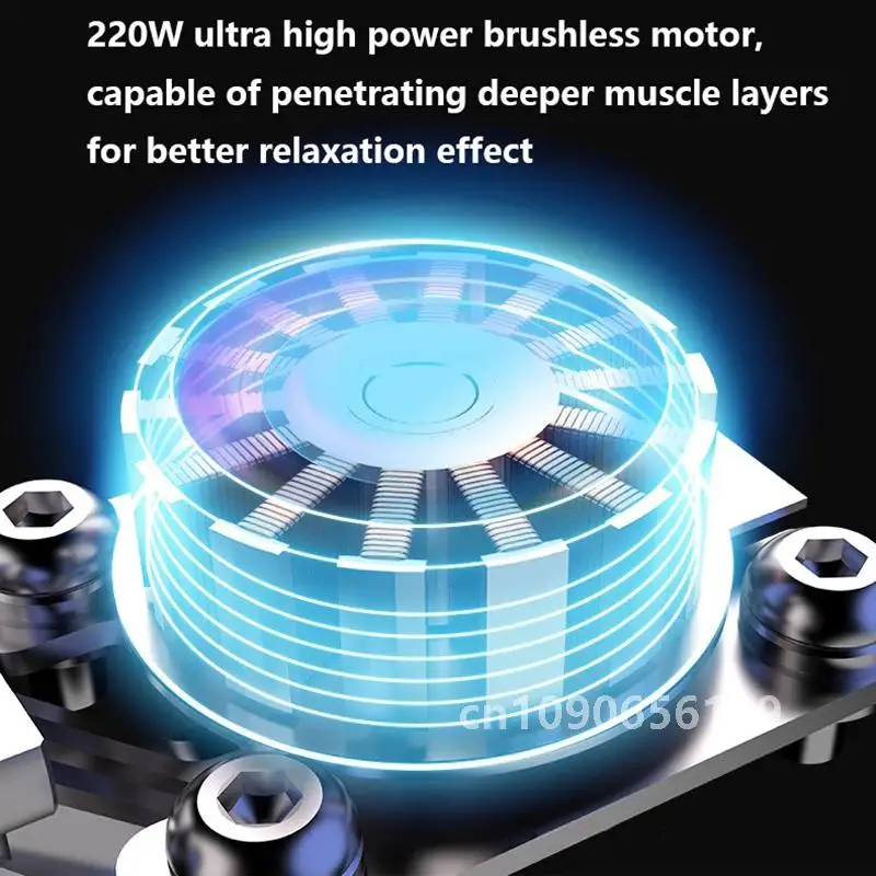 220W Professional Massage Gun 30KG Strong Impact Force Powerful Deep Muscle Massager Brushless Motor For Training Home Gym