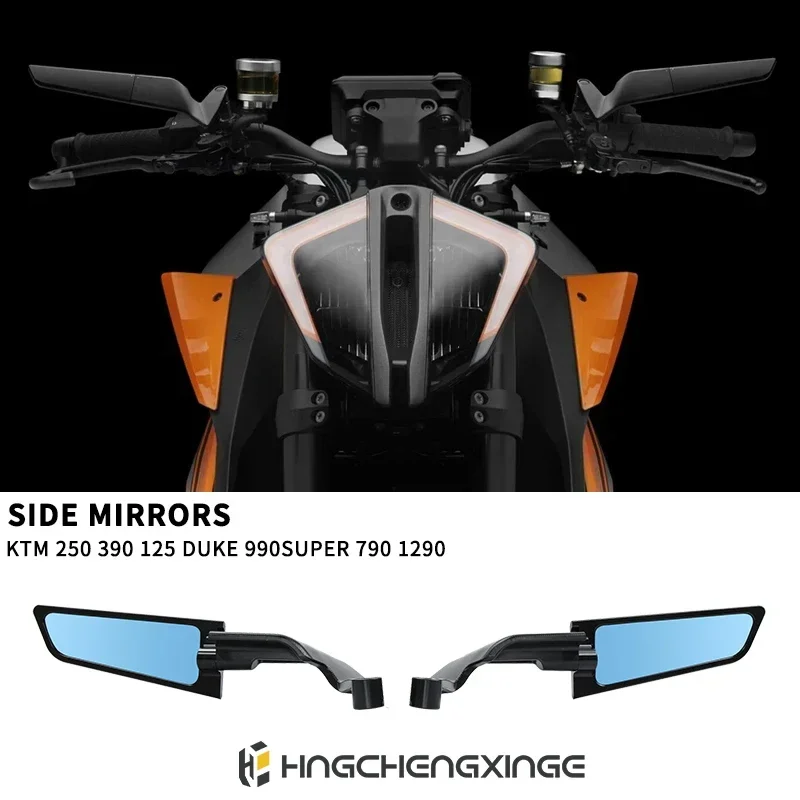 

For KTM 250 390 200 690 125 DUKE 990 SUPER R 790 1290 Motorcycle Mirrors Stealth Winglets Mirror To Rotate Adjustable Mirrors