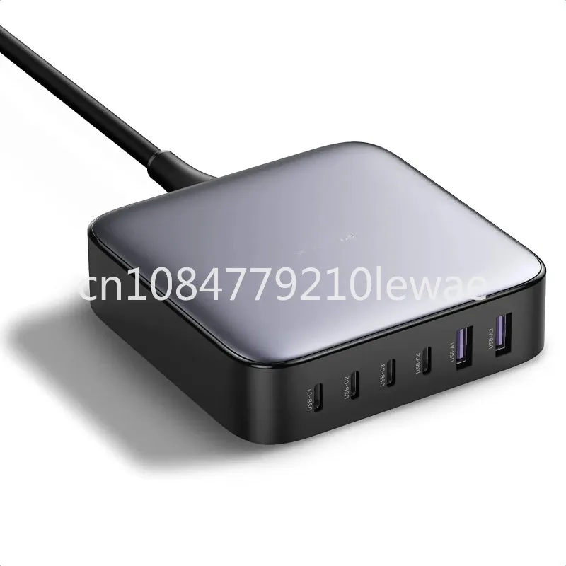 Chargers Adapters 100W 200W USB C Desktop Charger Nexode 6 Ports GaN PD Fast Charger with 3FT USB C To C Charging Cable