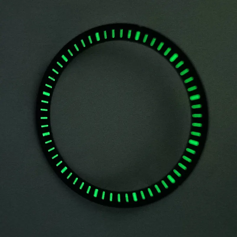 Fit For NH35 NH36 NH38 NH70 4R Movement 28.5mm Scale Dial Inner Chapter Ring Watch Dial Green Luminous Chapter Inner Bezel Ring