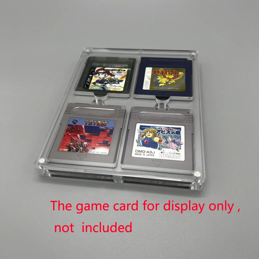 

For GB /GBC/GBA accessories Game Cassette Box High Transparent Acrylic Display protection for GAMEBOY Case