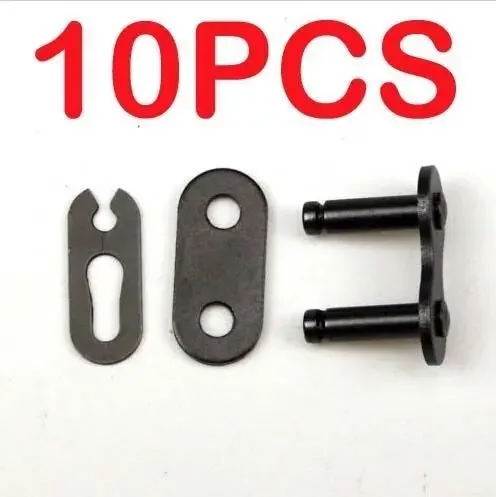 10pcs 420 Chain Master Link Reinforced half link  Honda Kawasaki  Dirt Pit ATV Quad Go Kart E Gas Scooter Motorcycle Coolster