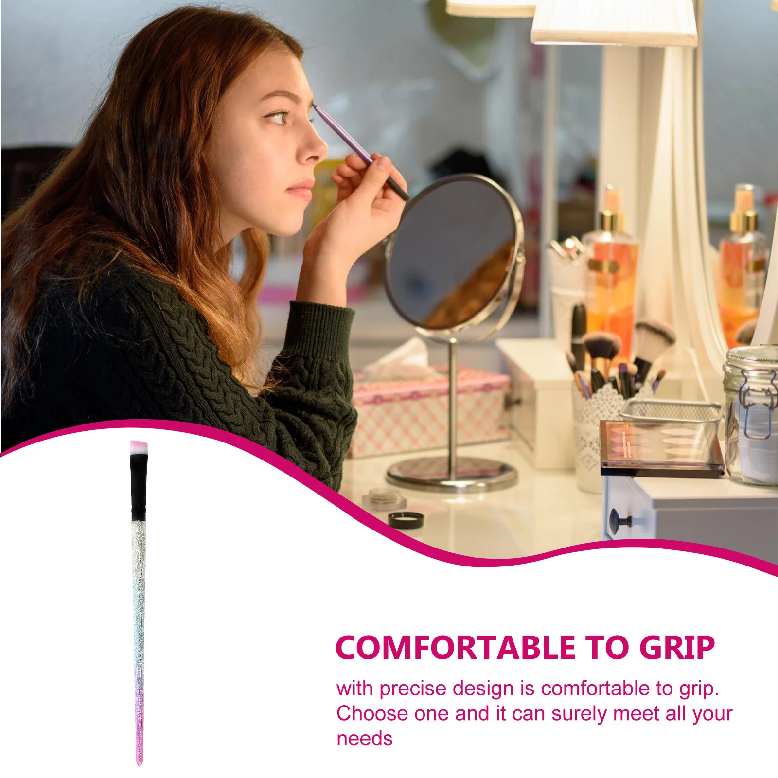 

High Quality Makeup Brush for Women Fine Nylon Bristles Even Makeup Distribution -055 Salon Grade Brush