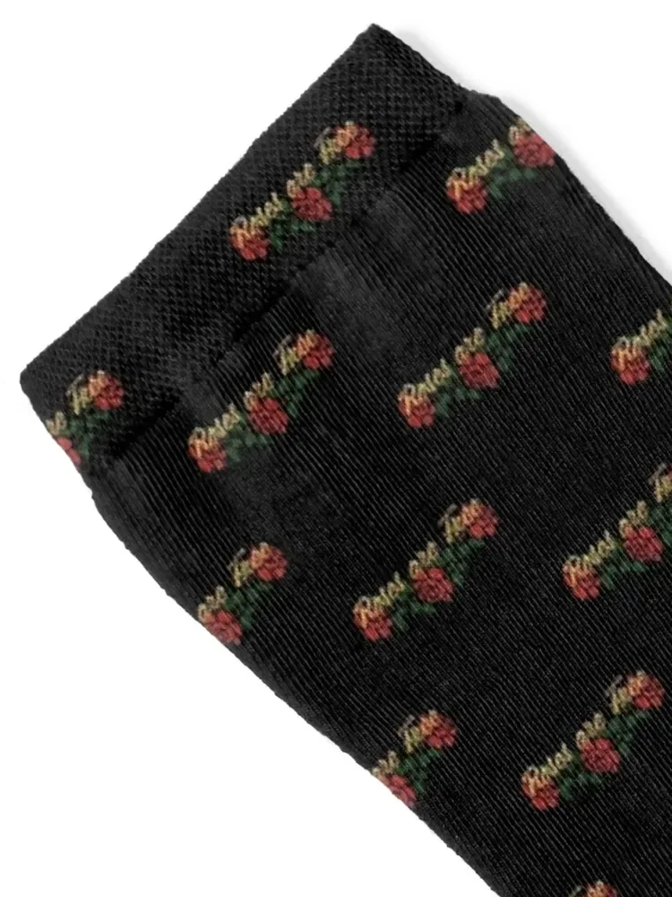 Roses are Free Socks anti slip football custom sports Ladies Socks Men's