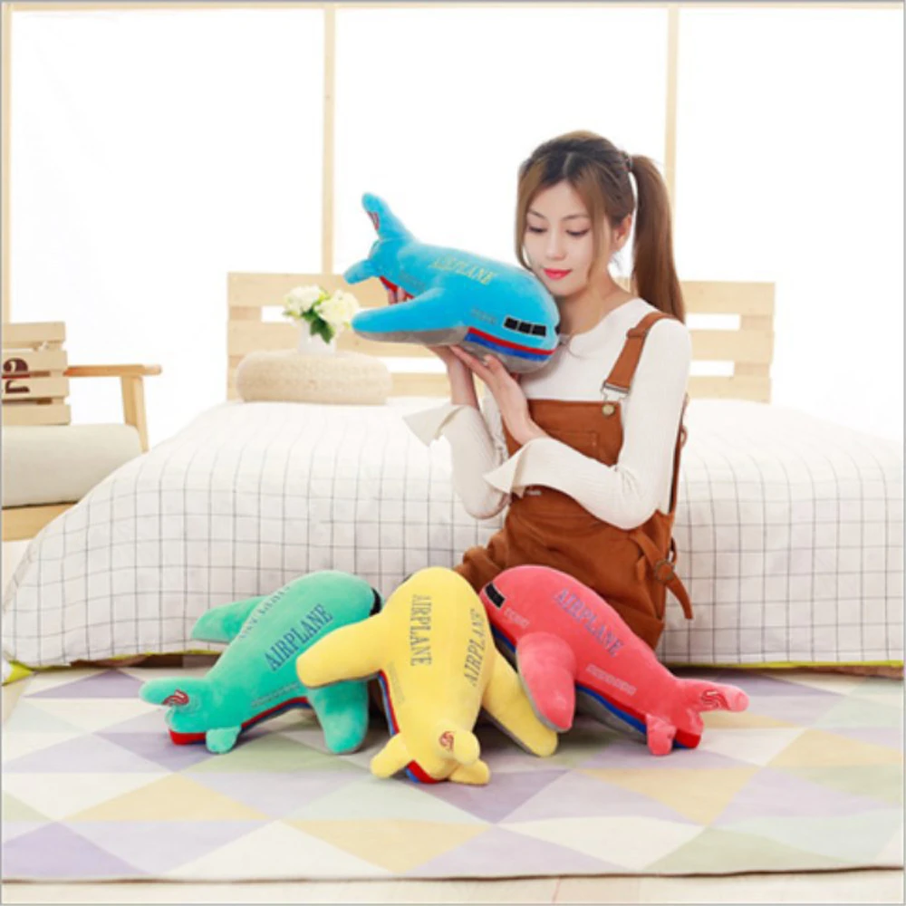 

Children Stuffed Creative Simulation Color Plane Plush Toy For Christmas Birthday Gift