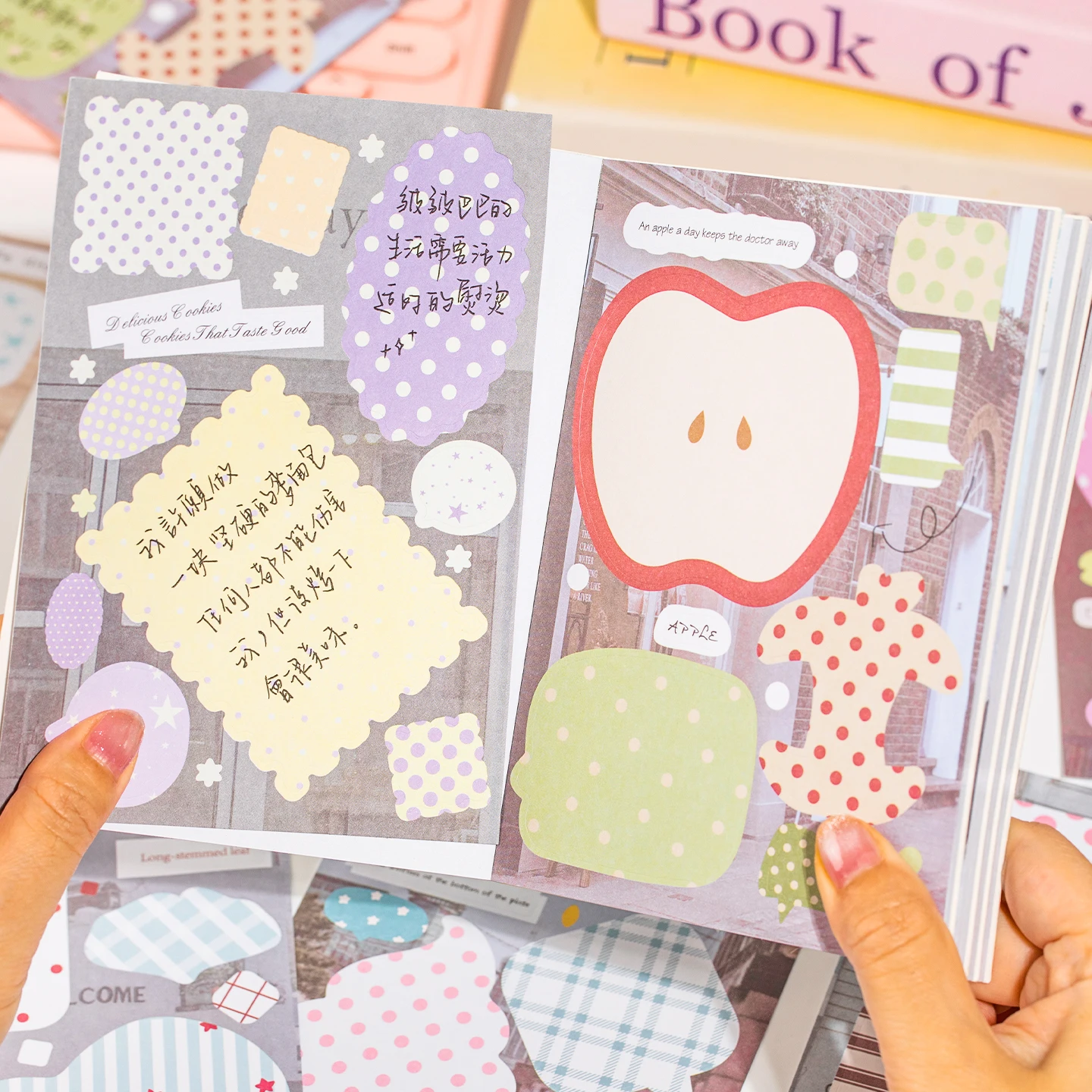 TIANZI 20 Pcs Cartoon Die Cut Stickers Book Japanese Stationery Notepad Decorative Scrapbooking Material for DIY Handmade Diary