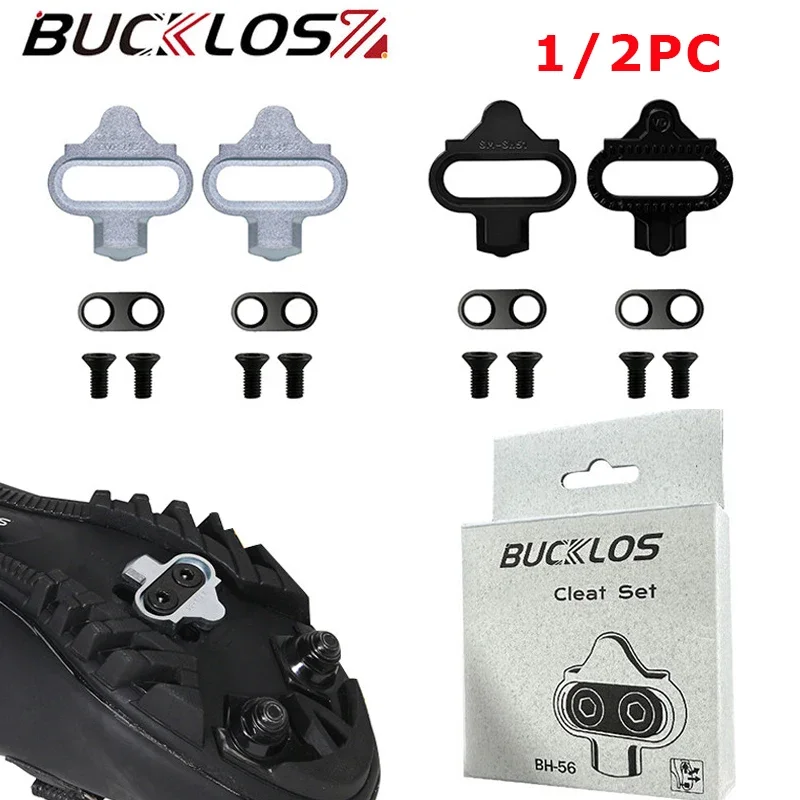 

BUCKLOS Mountain Bike Shoes Cleats for Shimano MTB Cleats for SPD Pedal Cleat Self-Locking Bicycle Pedal Clip 1/2pc Cycling Part