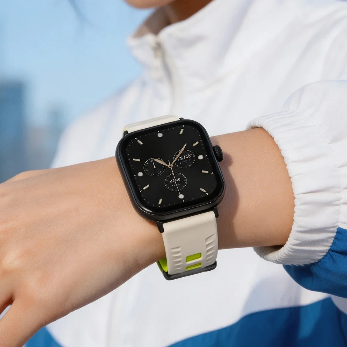 Two Tone Strap Silicone Sport Band for Xiaomi Band 10/9/8Pro Replacement Breathable Bracelet Accessories for Redmi Watch 6 5 4