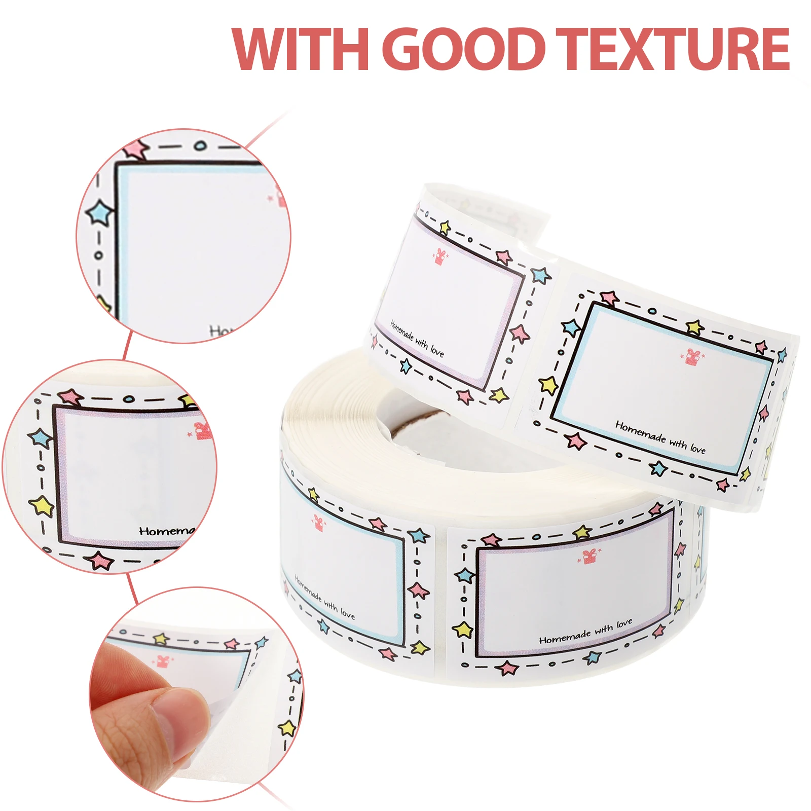 500 Sheets Food Waterproof and Oil-proof Stickers Student Labels for Containers