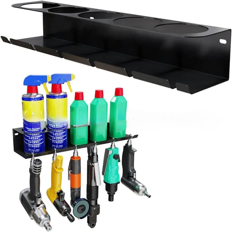 

Wall Mounted Spray Can Rack and Power Tool Organizer 5 Hole for Paint Bottle