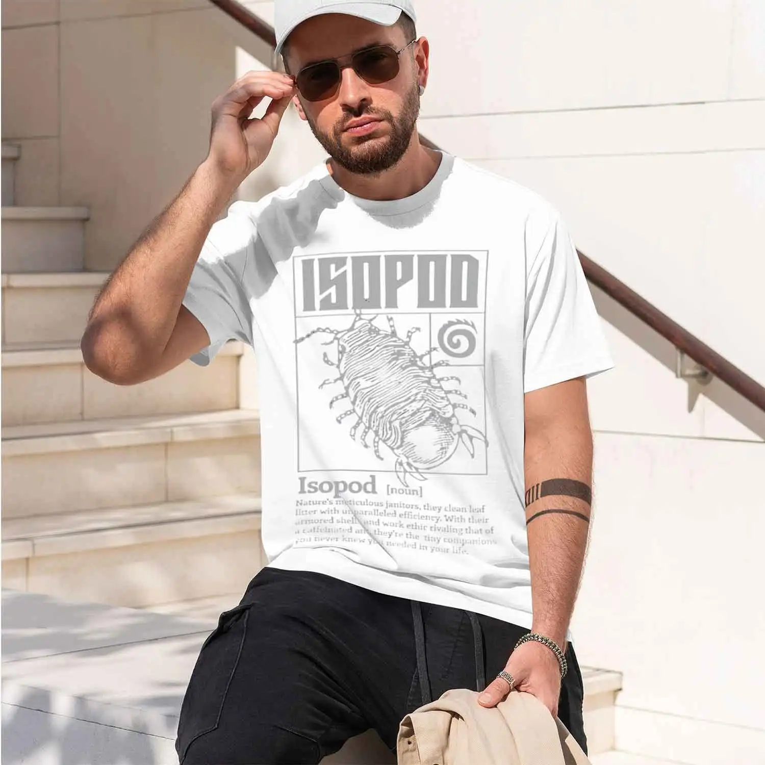 Isopod T Shirt Insect Pill s Lover Funny Weird Entomology Science Teaer for Dad long or short sves vintage 2026 New Model Men’s