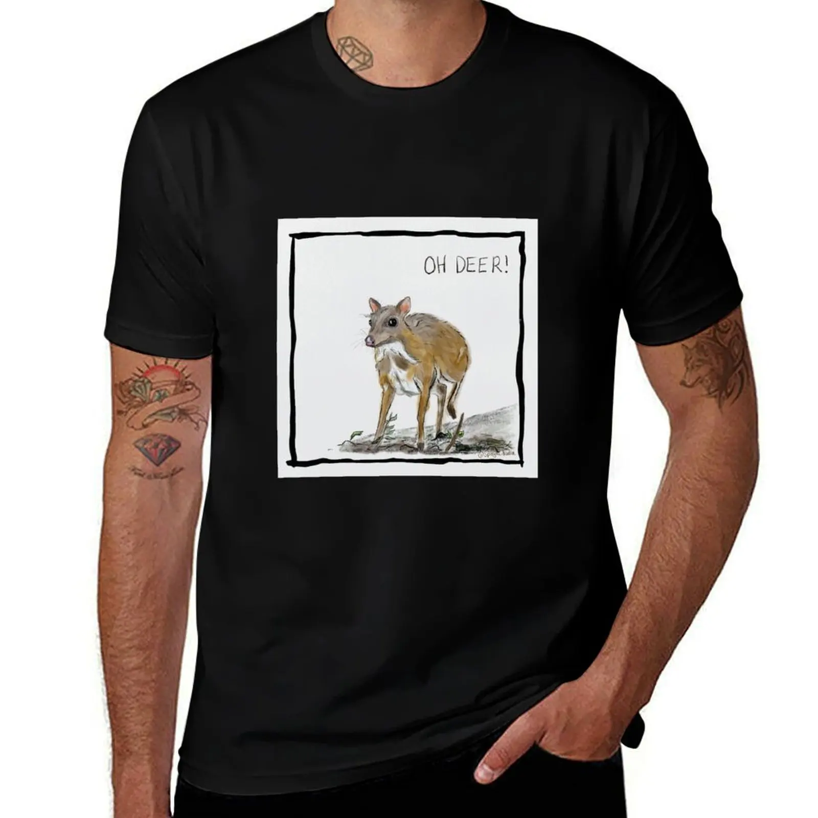 

Mouse Deer - “ oh deer” T-Shirt Breathable Basic Cotton T-Shirt
