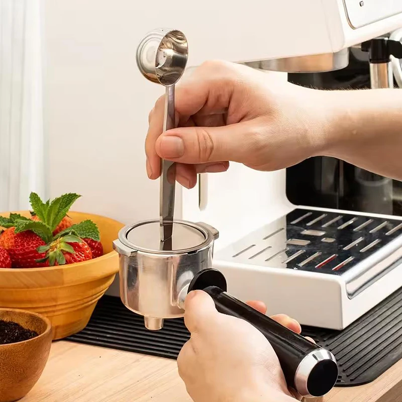 Coffee Spoon with Tamper Tablespoon Measuring Spoon Stainless Steel Coffee Scoop Protein Powder Spoon Tamping Coffee Accessories