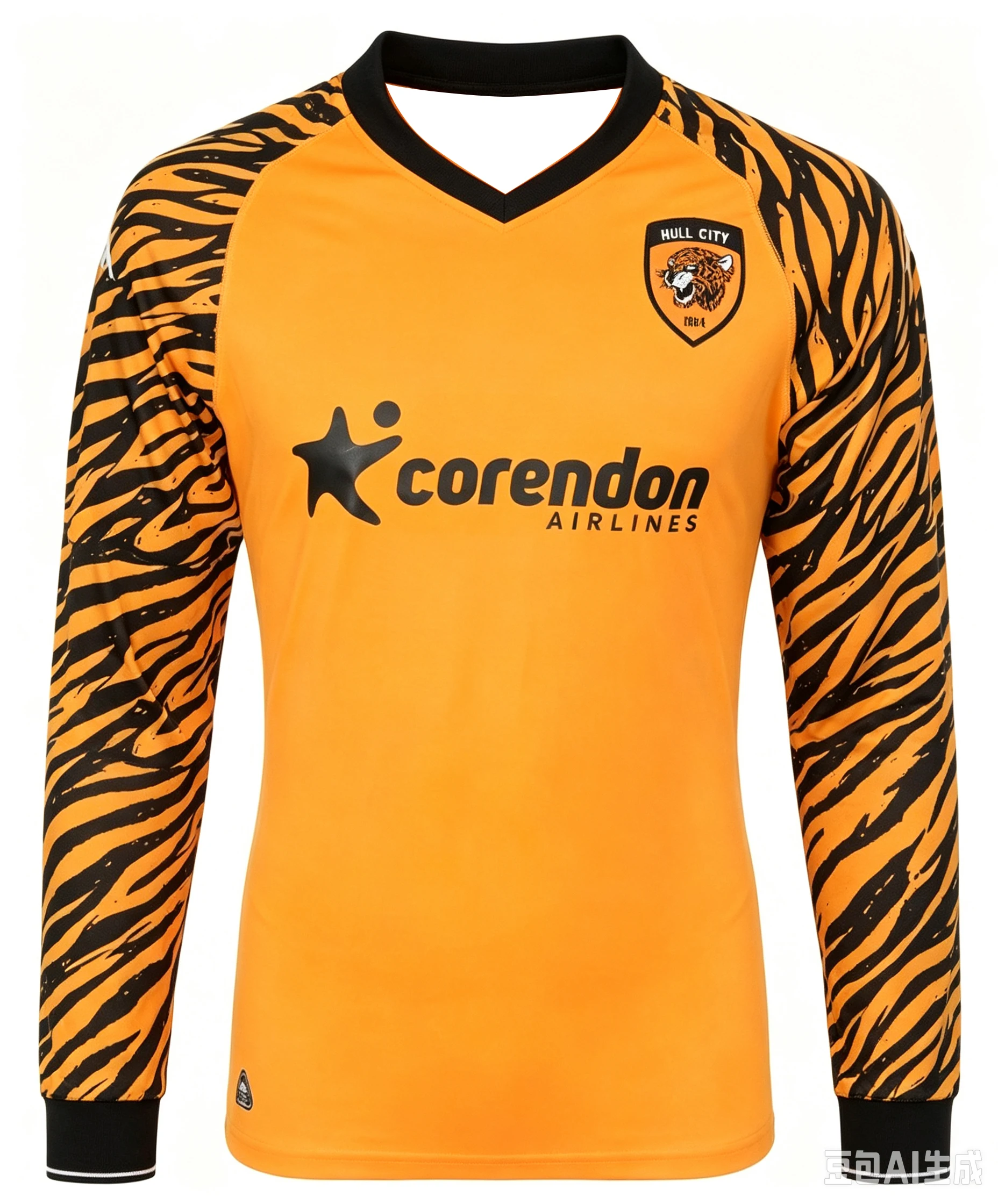 Hull City 2026/27 Langarmtrikot, 3D-gedrucktes schnelltrocknendes atmungsaktives T-Shirt, Mesh-Fußballtrikot für Männer und Frauen – Detail 4