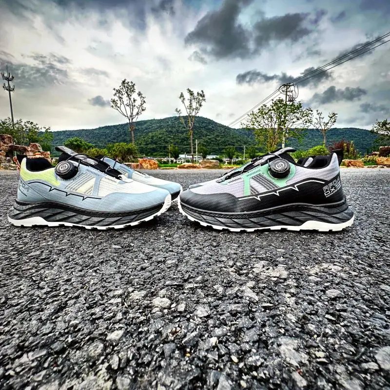 

High-End Outdoor Sports Breathable round Head Hiking Travel Casual oes with Rotating Lace-Up System Sli Men's Footwear