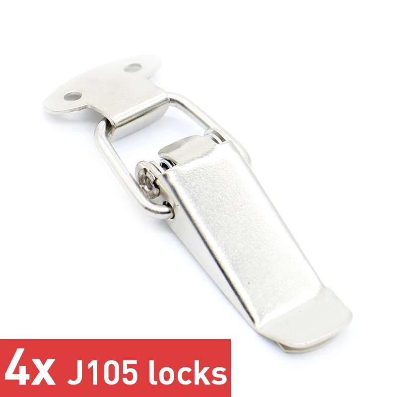 4PC NAIERDI-J105 Schrank Box Schlösser Federbelastete Latch Catch Toggle Eisen Hasps Für Schiebetür Fenster Möbel Hardware