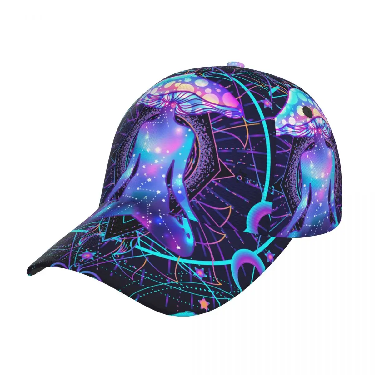 Esoteric Art Mushrooms Geometry Baseball Cap skuilles Hat Fitted Cap Snapback Hat for Men Women Cap Sun Hat Outdoor Cap Hat