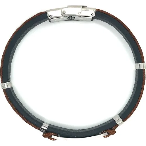 Charmin Leather With Belt Steel Bracelet