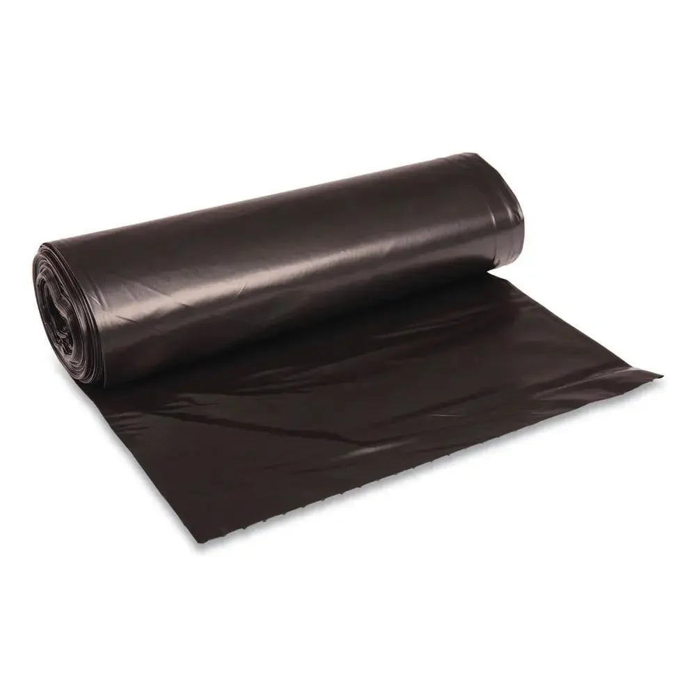 Heavy-Duty 45 gal Black Trash Bags 1.6 mil Coreless Roll Commercial Use Pack of 100