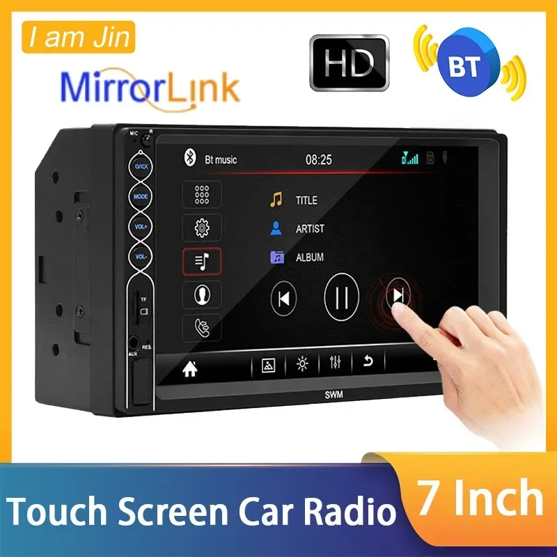 

N6 2 Din Car Radio Stereo MP5 Player 7inch Touch Screen Bluetooth USB AUX TF Mirror Link Dash Head Unit Camera Multimedia Player