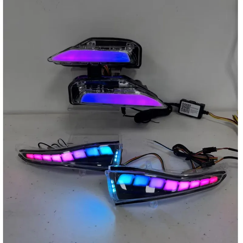 Suitable for Q50 RGB Mode Kit Light 2014-2021 Daytime Running Light with Side Mirror Light Front Bumper Sequence