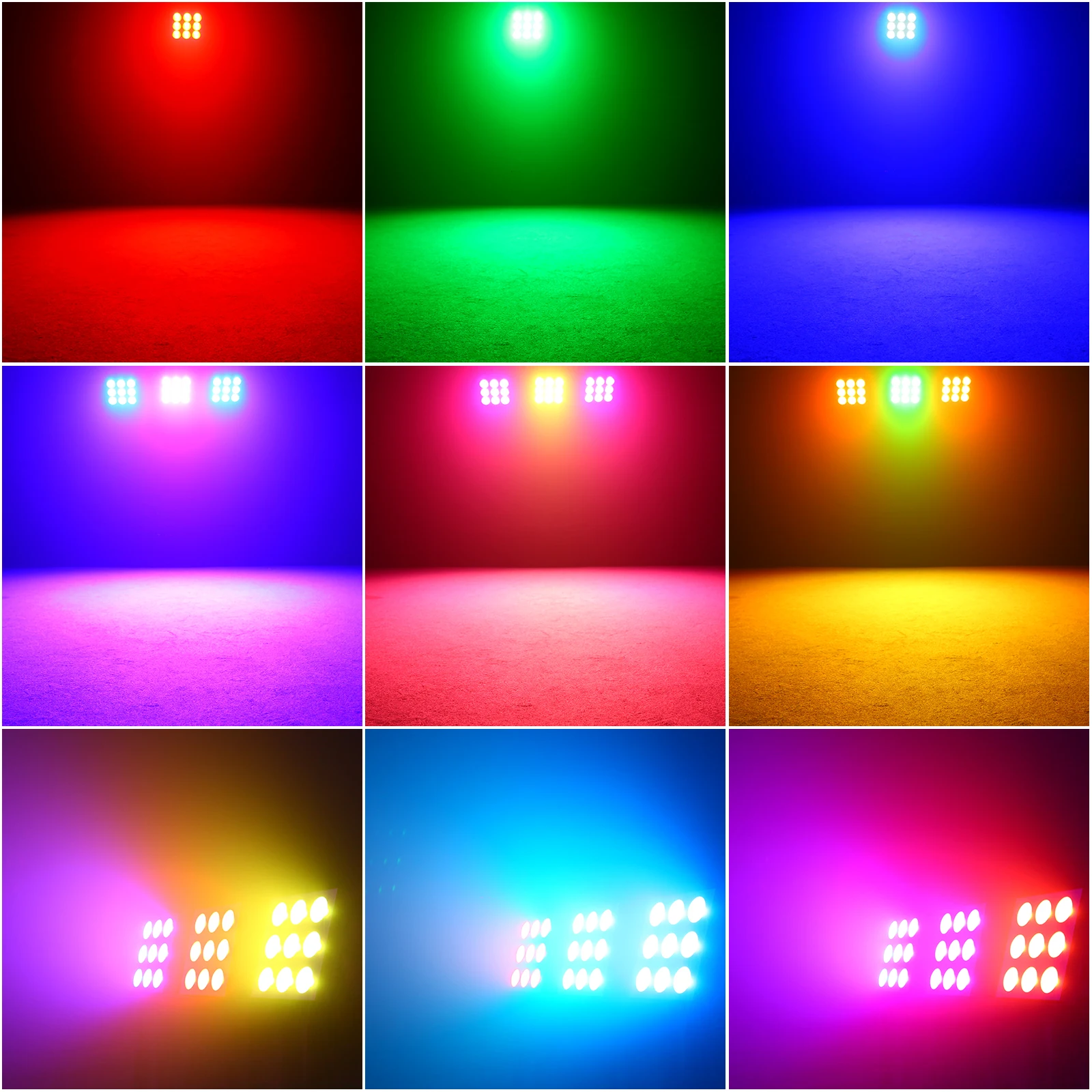 9x12W RGBW LED COB Matrix Light Stage Effect Verlichting Projector Spraakbesturing DMX Par Lights voor Party Concert Wedding Theater