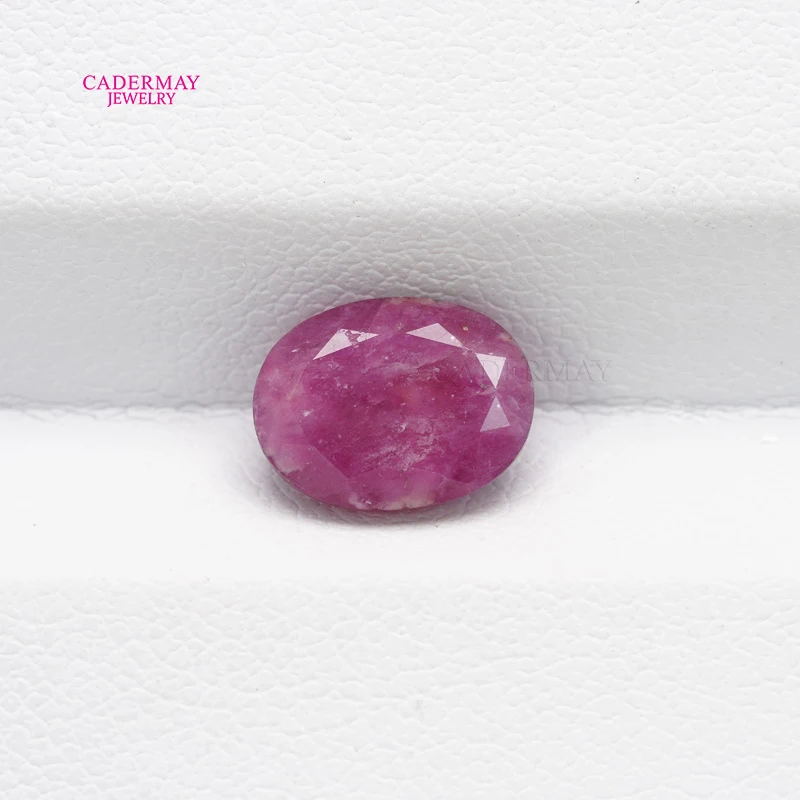 Cadermay NGTC Certificate Natural Ruby 2.48ct Oval Shape Red Natural Ruby Gemstones Loose For Jewelry Making