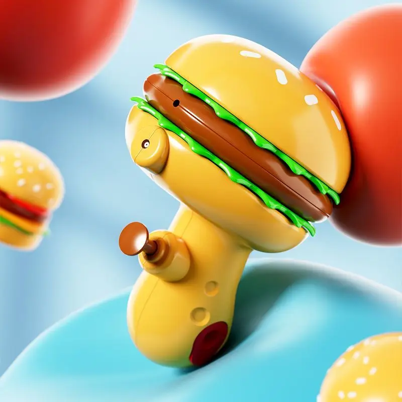 

1 PCS French Fries Hamburger Burger Water Gun Spray Hamburg Water Pump Guns Toy Water Pistol Novelty Kids Toys