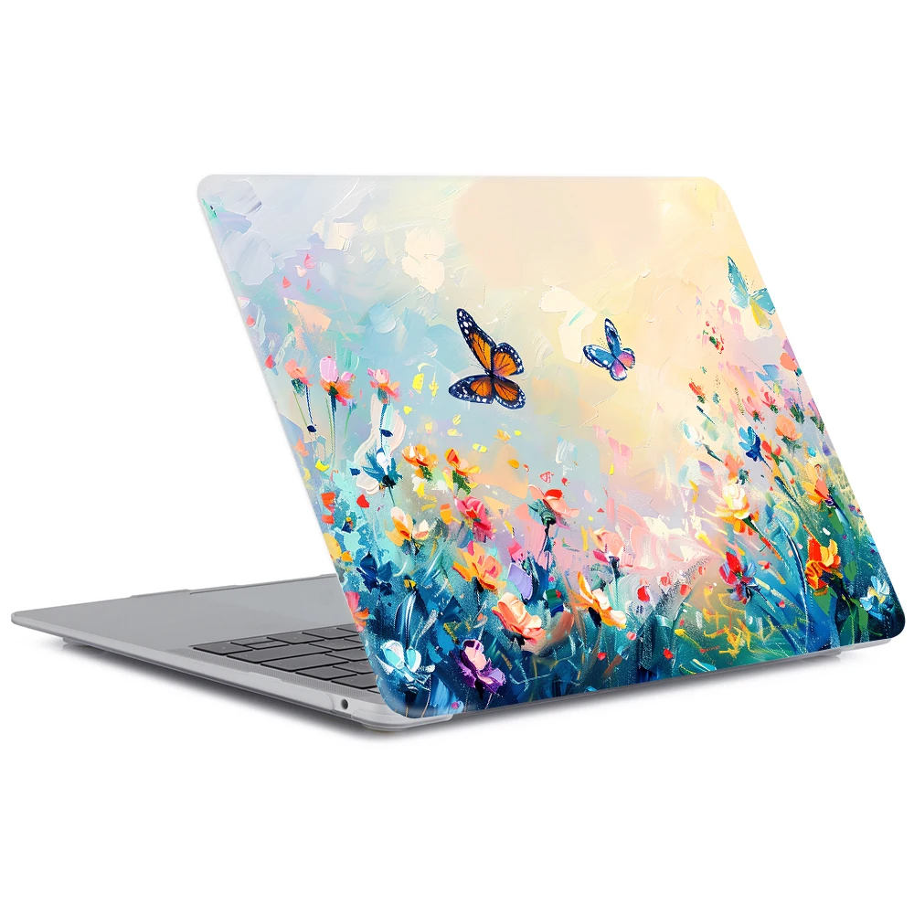 Pintura a óleo caso do portátil para macbook air 13 m4 13.6 15 a3241 2025 para macbook pro 14 m1 2021 caso m2 m3 a3112 capa dura