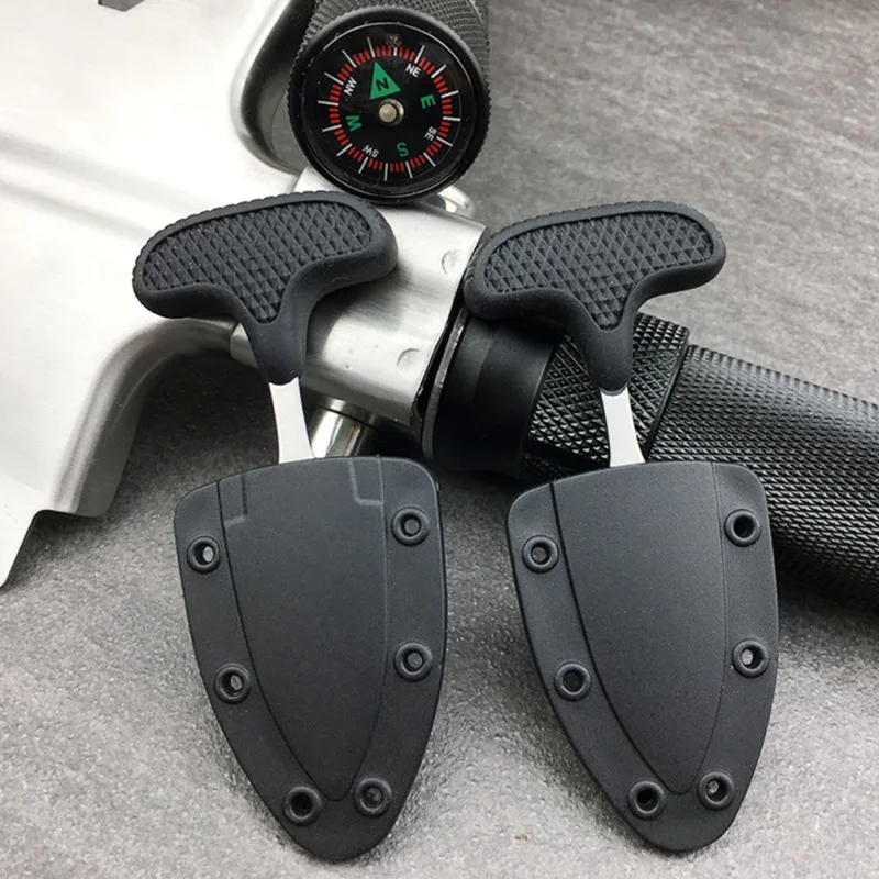 1/2 pçs cortadores de colar multifuncional cortadores de acampamento ao ar livre cortadores portáteis pendurado colar faca portátil faca de acampamento