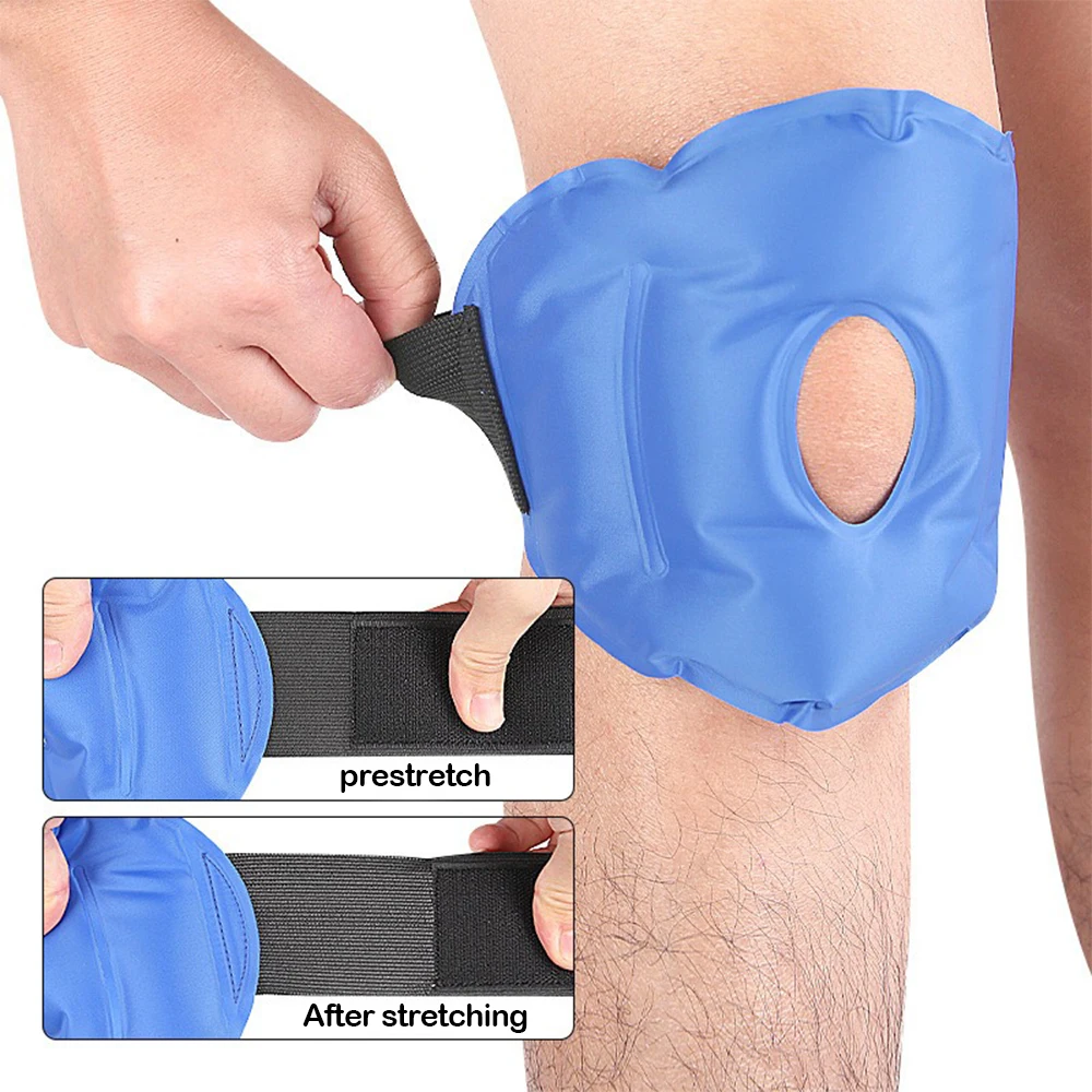 

1 шт., спортивный наколенник, компресс для льда, коленный мешок для льда, гель для льда, горячий компресс, многоразовый мешок для льда двойного назначения