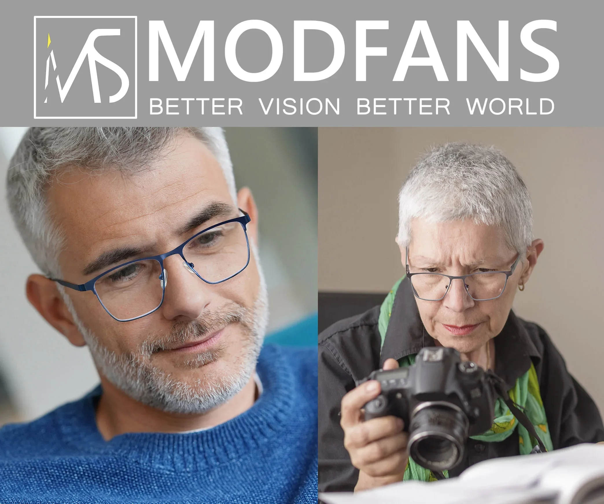 Modfans Blue light Reading Glasses for Men Metal Frame Magazine Readers Magnifier Presbyopia Lens Eyewear Diopter +0.75~4.0