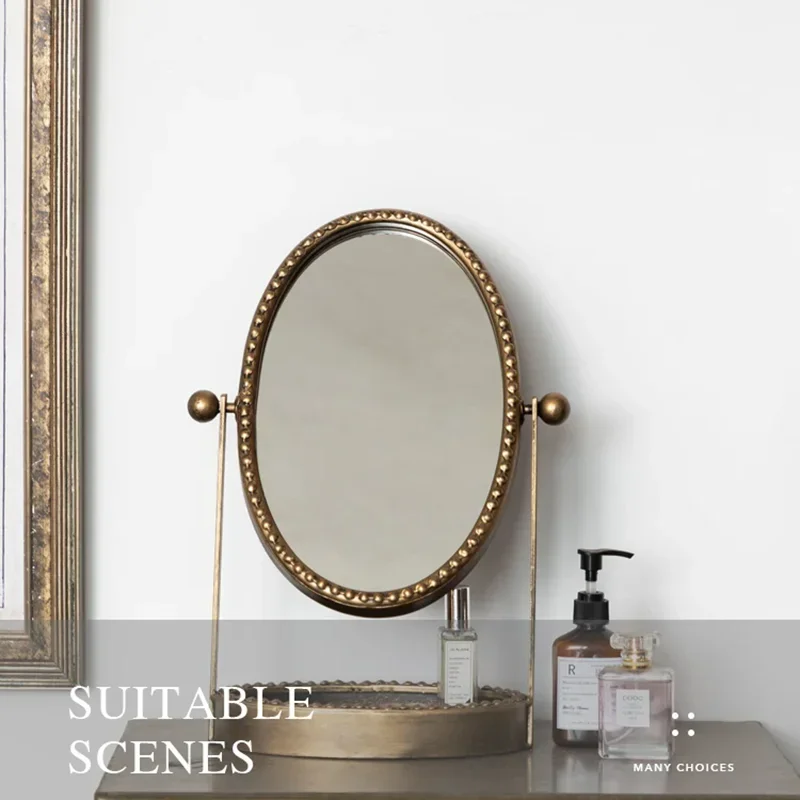 

Ritual Art Mirror Modern Design Small Round Aesthetic Bedroom Mirror Bathroom Irregular Bathroom Spiegel Wand Home Products