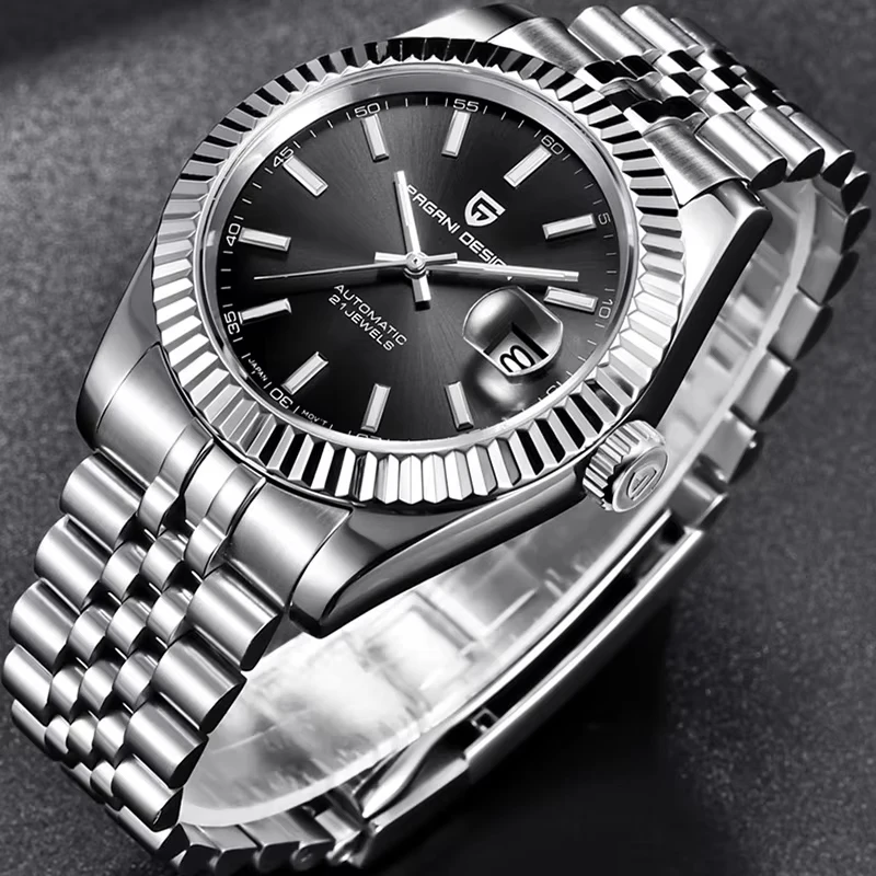 PAGANI تصميم ساعة ميكانيكية للرجال العلامة التجارية الأعلى الياقوت ساعة أوتوماتيكية الفولاذ المقاوم للصدأ 100 متر مقاوم للماء ساعة رجالية هدية RelojHombre