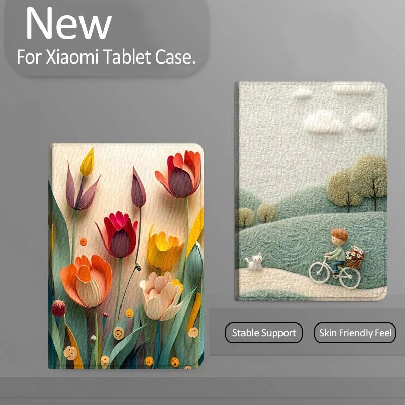 

Cartoon Bicycle Path Cloud Gift Tablet Case For Xiaomi Redmi Mini Pad SE K 2 4 5 6 7 8 2023 2025 11 8.8 11.2 10.1 Pro