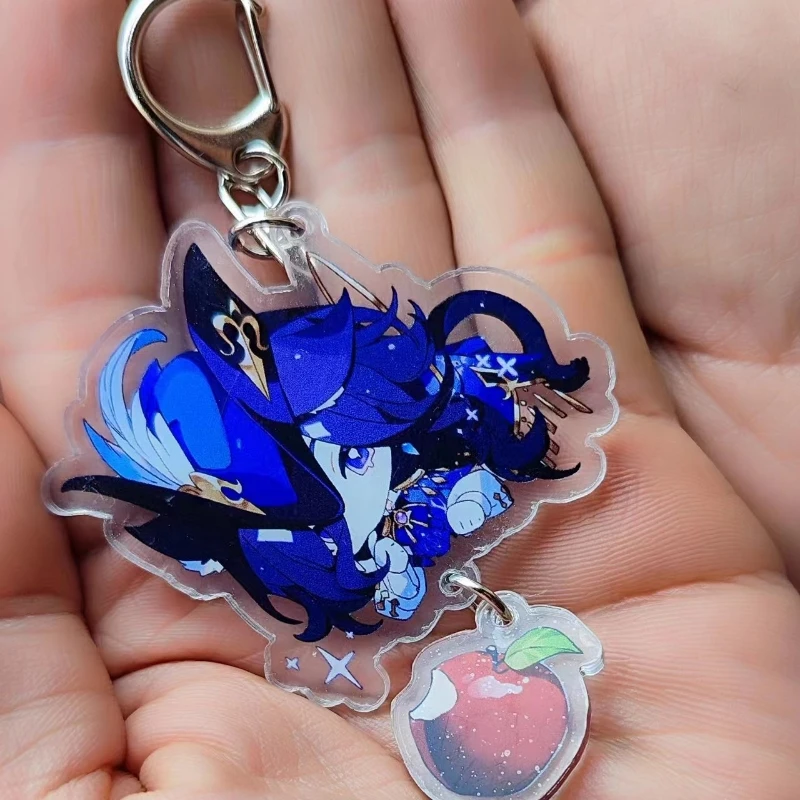 Game Impact Keychain for Girls, Pingente Chaveiro, Emblema dos desenhos animados, Figura Kaveh, Kaedehara Kazuha, Tartaglia, Scaramouche, Presente